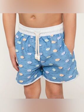Dear George Kids Blue Floats Swim Shorts, 4-5T